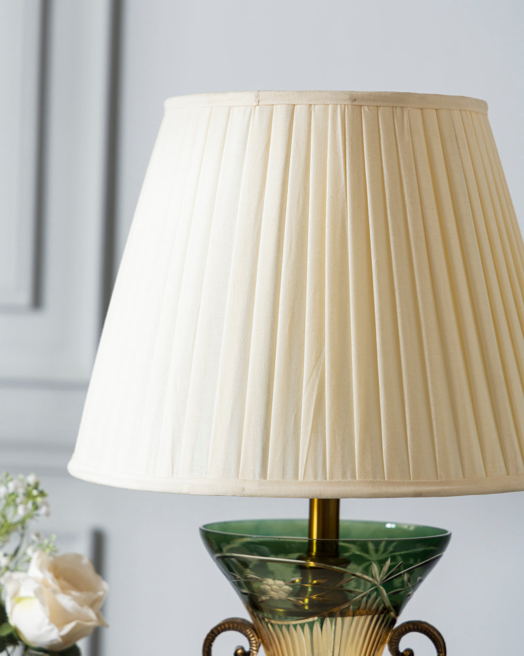 Emerald Regal Etched Table Lamp 