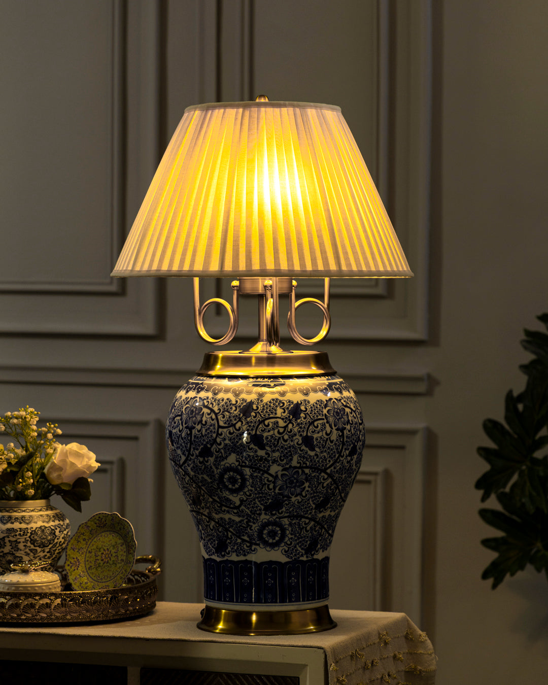 Oriental Blossom Table Lamp 