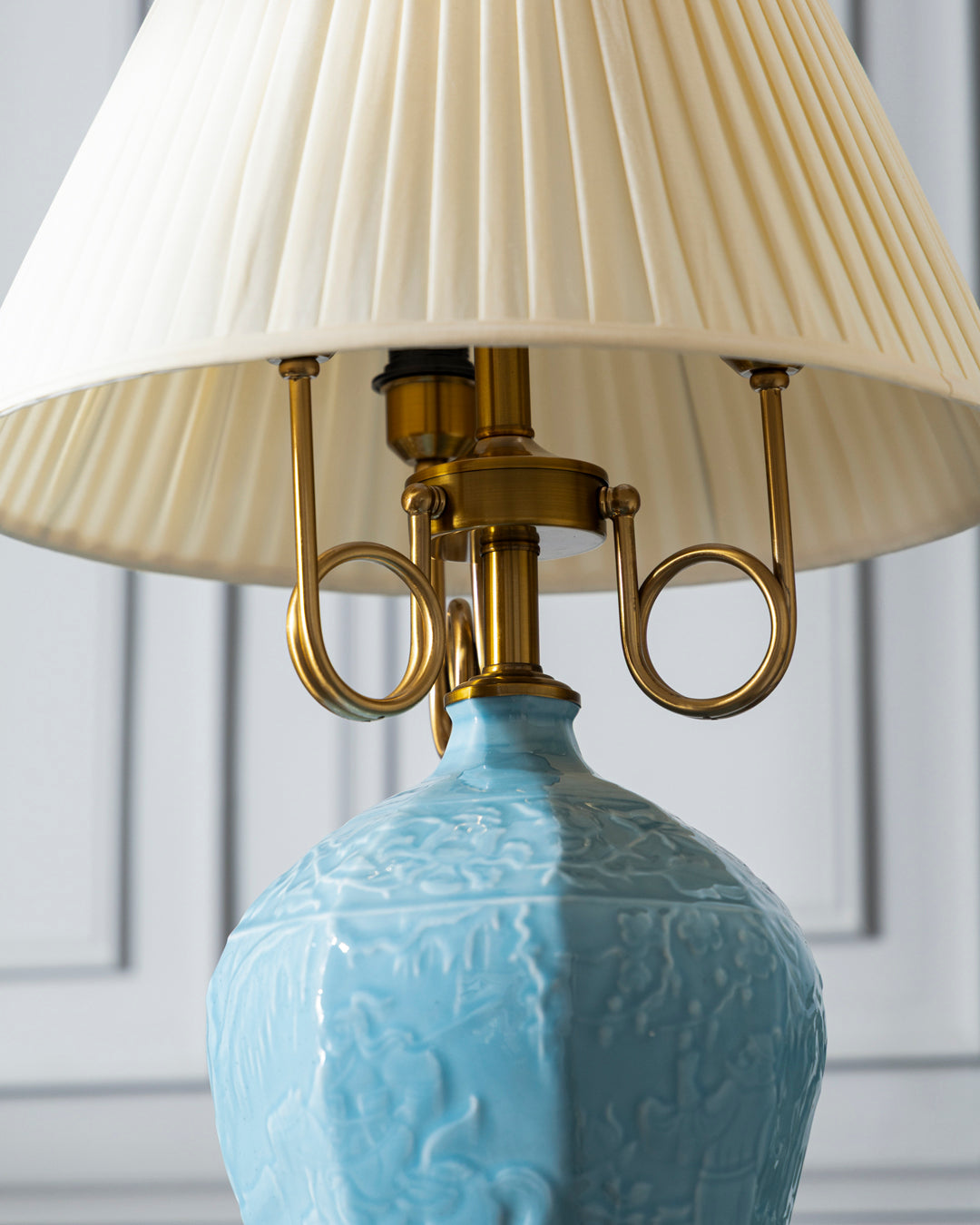 Celestial Blue Celadon Baluster Table Lamp 