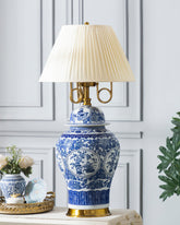 Ming Blossom Blue & White Table Lamp 