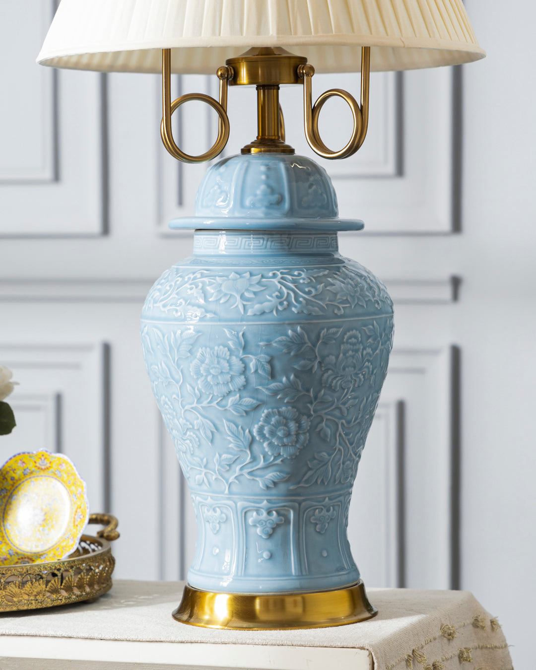 Celestial Blue Celadon Table Lamp 