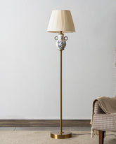Lavender Bloom Hand Painted Floor Lamp 