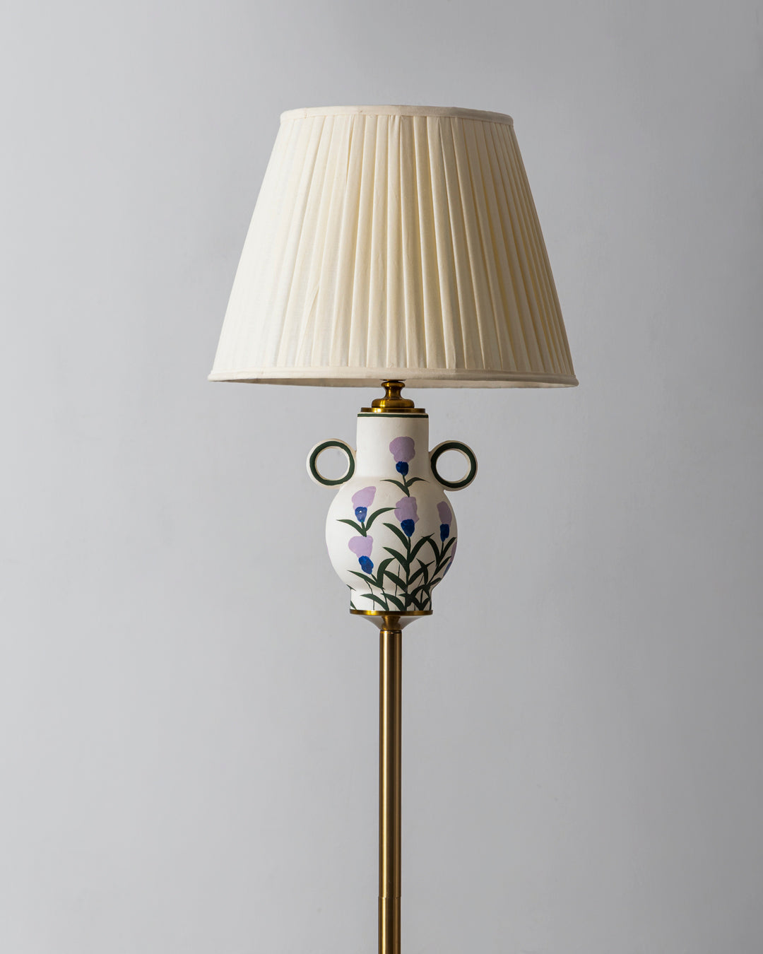Lavender Bloom Hand Painted Floor Lamp 