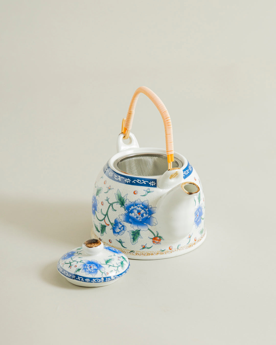 Blue Peony Tea Kettle 