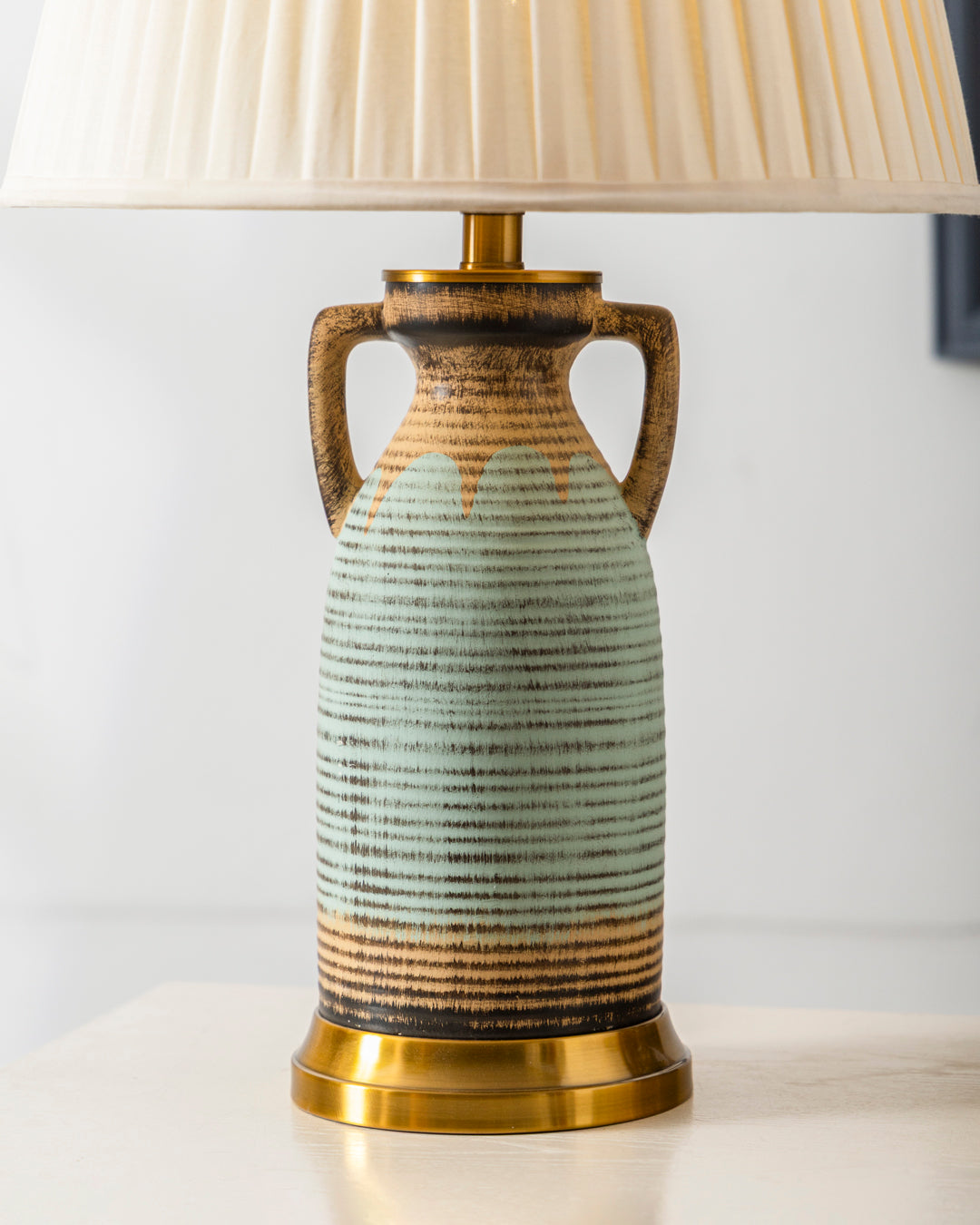 Boho Elegance Ribbed Table Lamp 