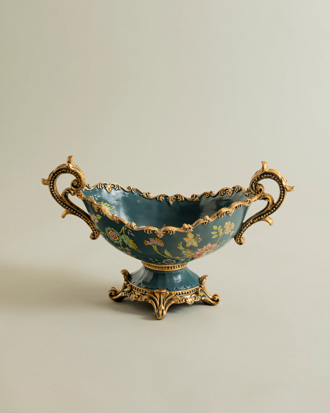 Emerald Bloom Classic Decorative Bowl 