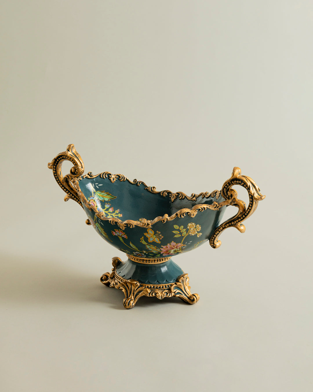 Emerald Bloom Classic Decorative Bowl 