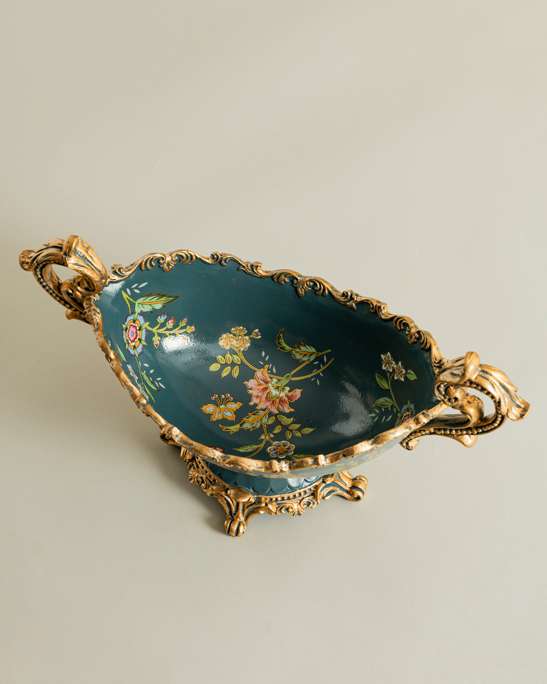 Emerald Bloom Classic Decorative Bowl 