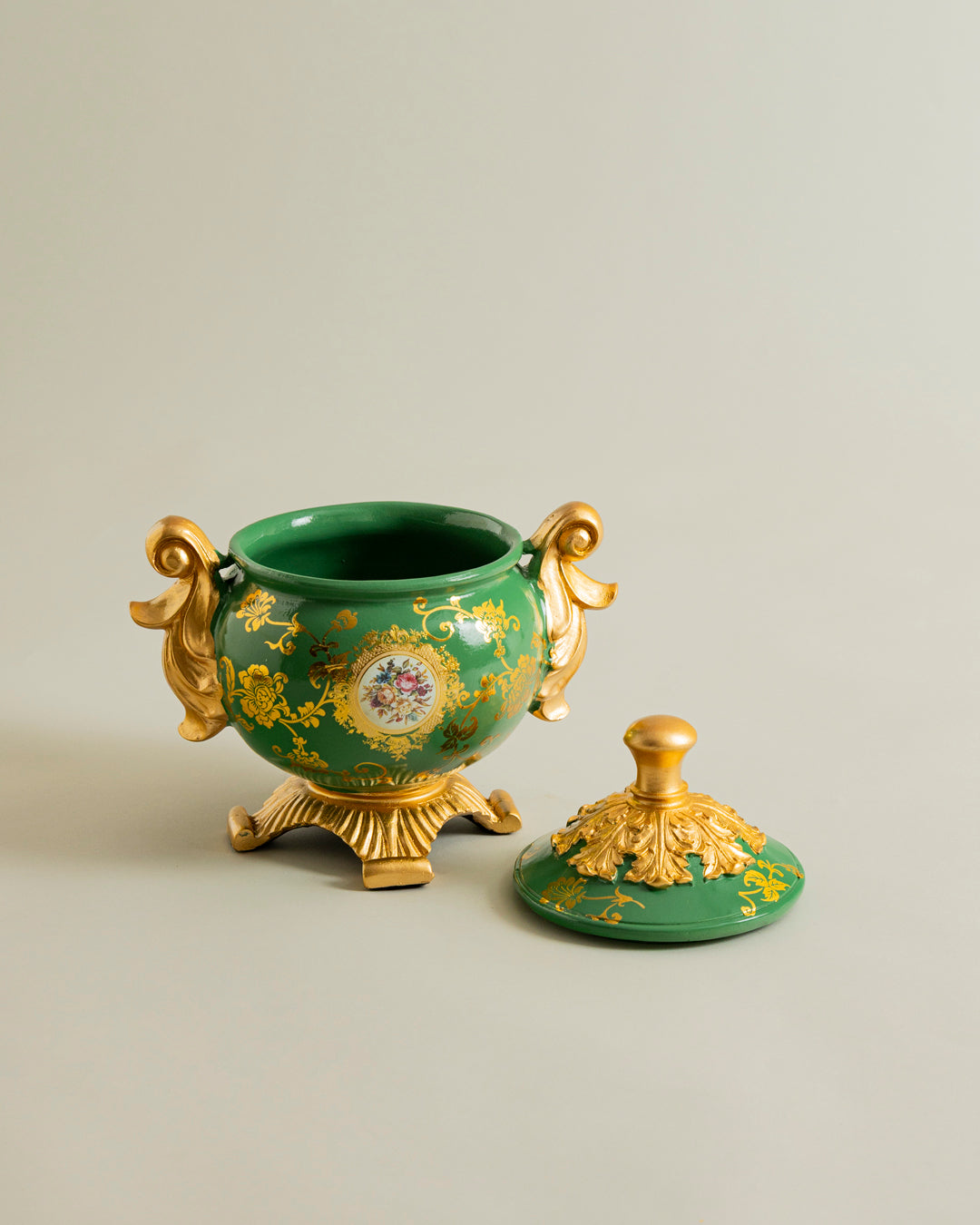 Verdant Royale Ornate Decorative Bowl With Lid 
