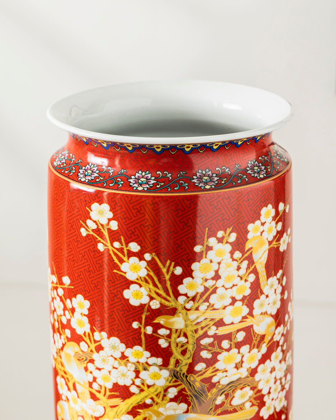 Whispering Petals Harmony Cylinder Vase - Red 