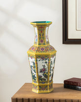 Dynasty Garden Cloisonné Vase - Yellow 