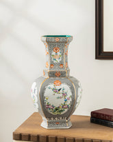 Imperial Noir Floral Cloisonne Vase 