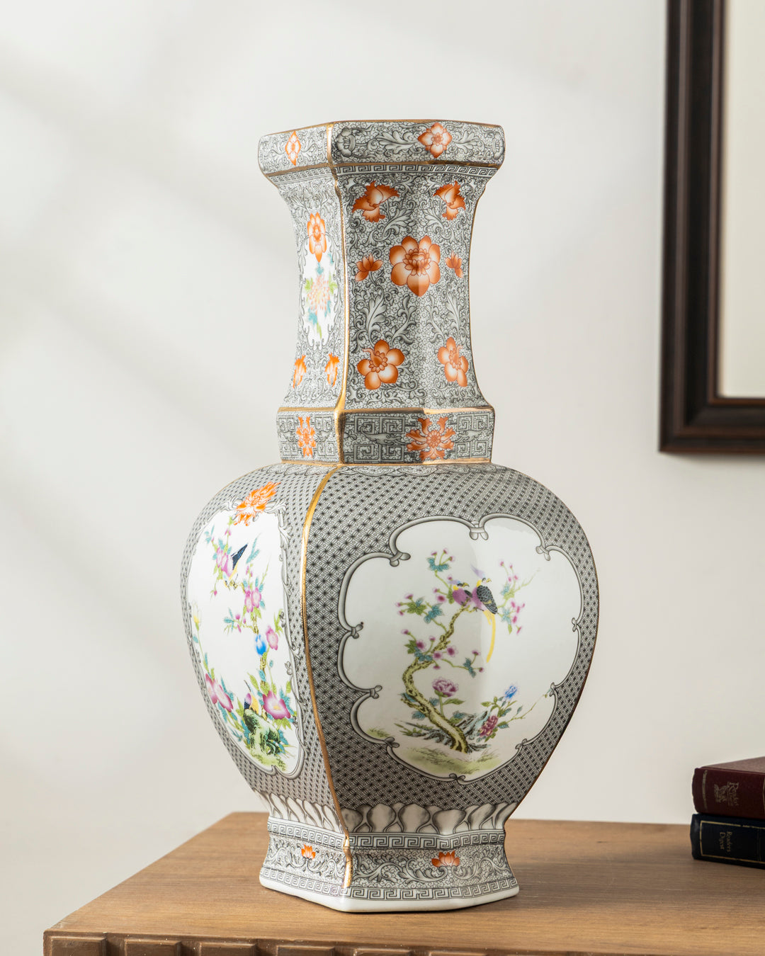 Imperial Noir Floral Cloisonne Vase 