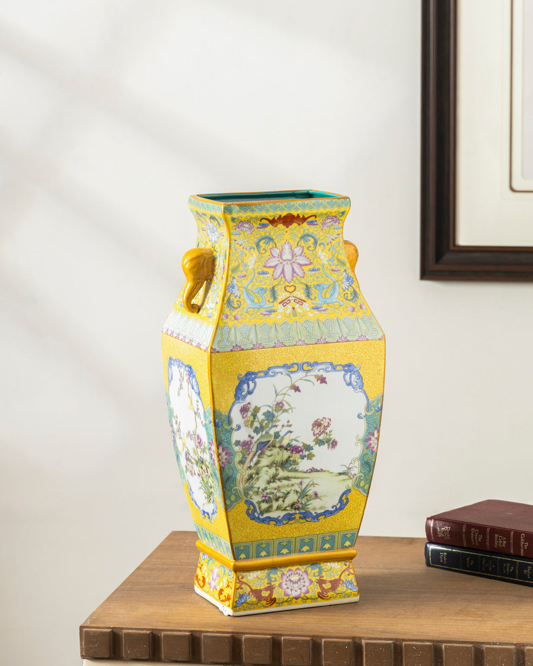 Regal Blossom Hand Painted Cloisonné Vase 