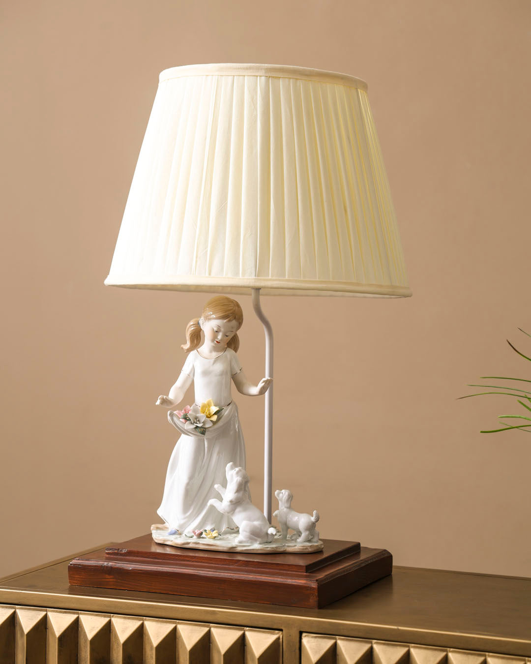 Innocence & Light - Fine Porcelain Table Lamp- white 