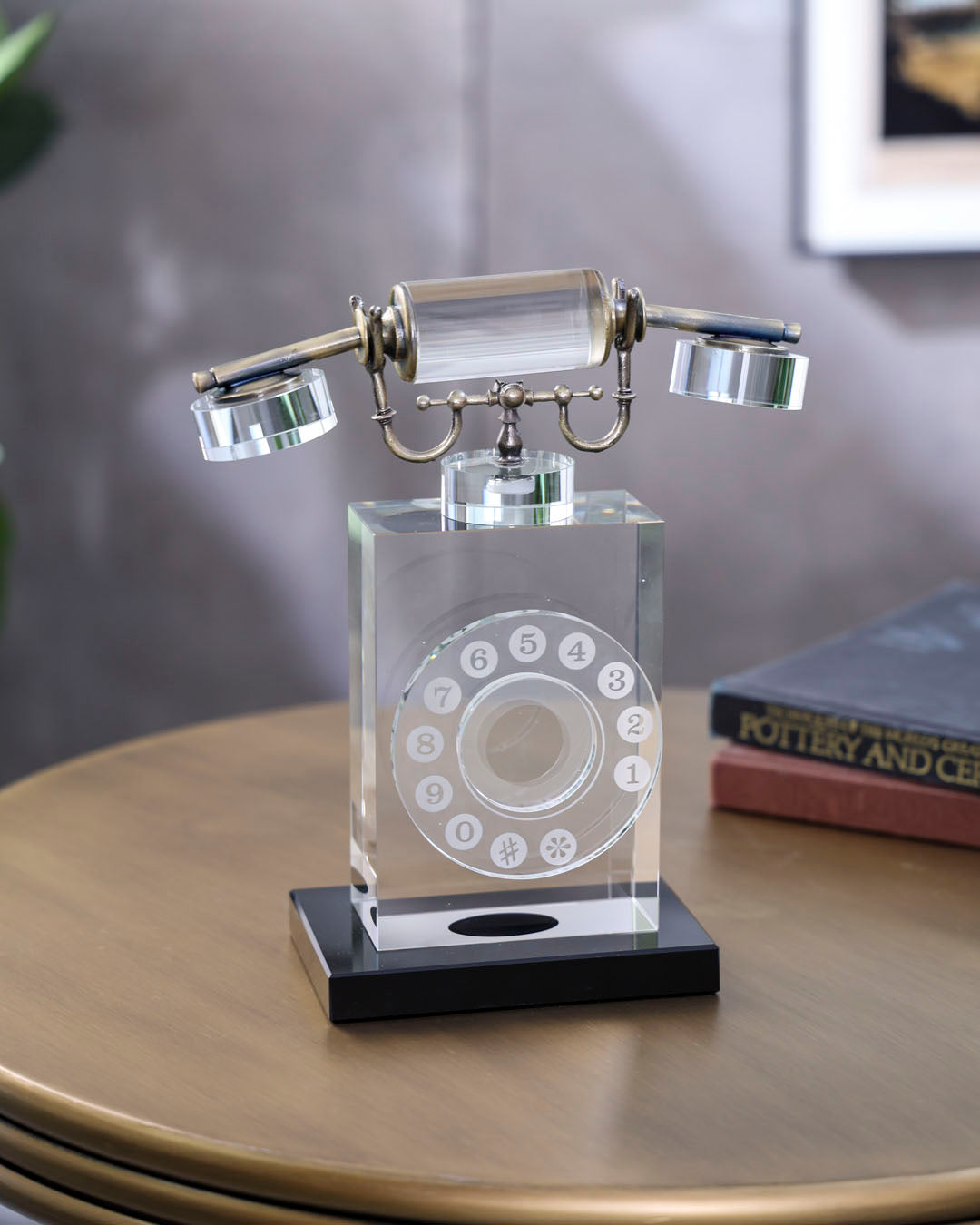 Crystal Vintage Telephone Decorative Accent 