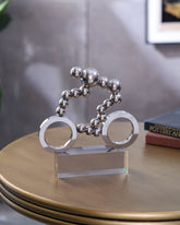 Metallic Bicycle Table Top Sculpture 