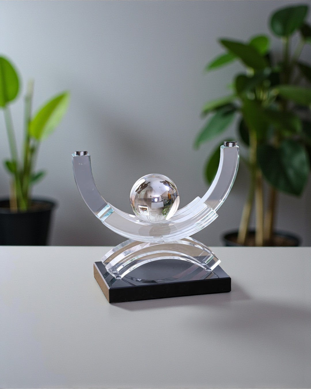 Crystal Arc Balance Sculpture 
