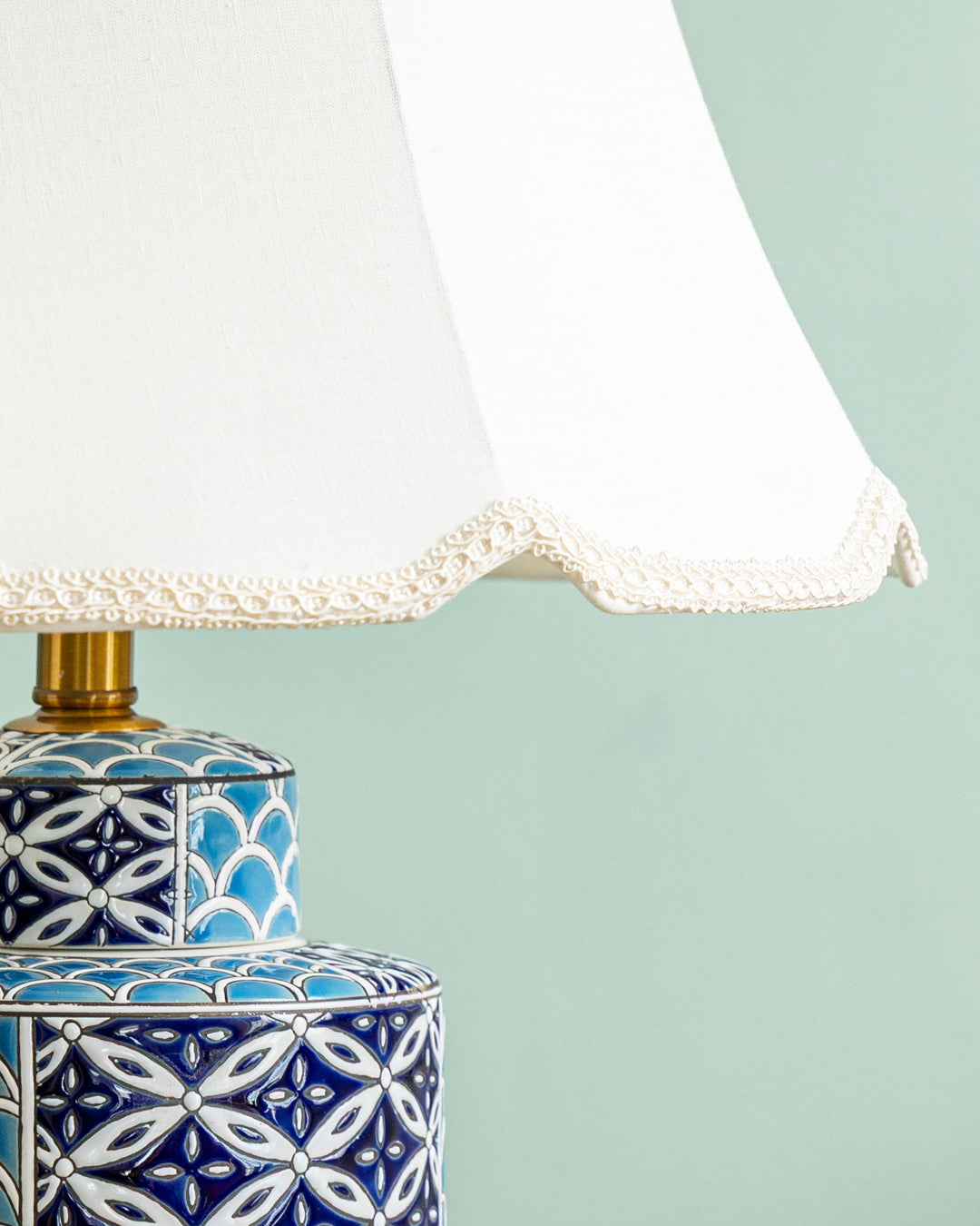 Azure Mosaic Tiered Table Lamp 