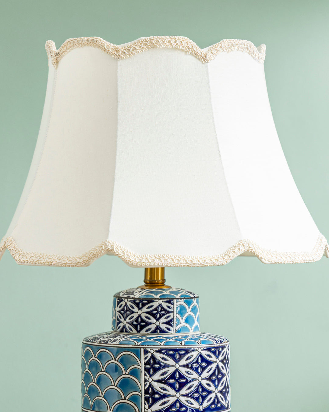Azure Mosaic Tiered Table Lamp 