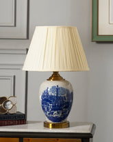 Cobalt Cityscape Heritage Table Lamp 