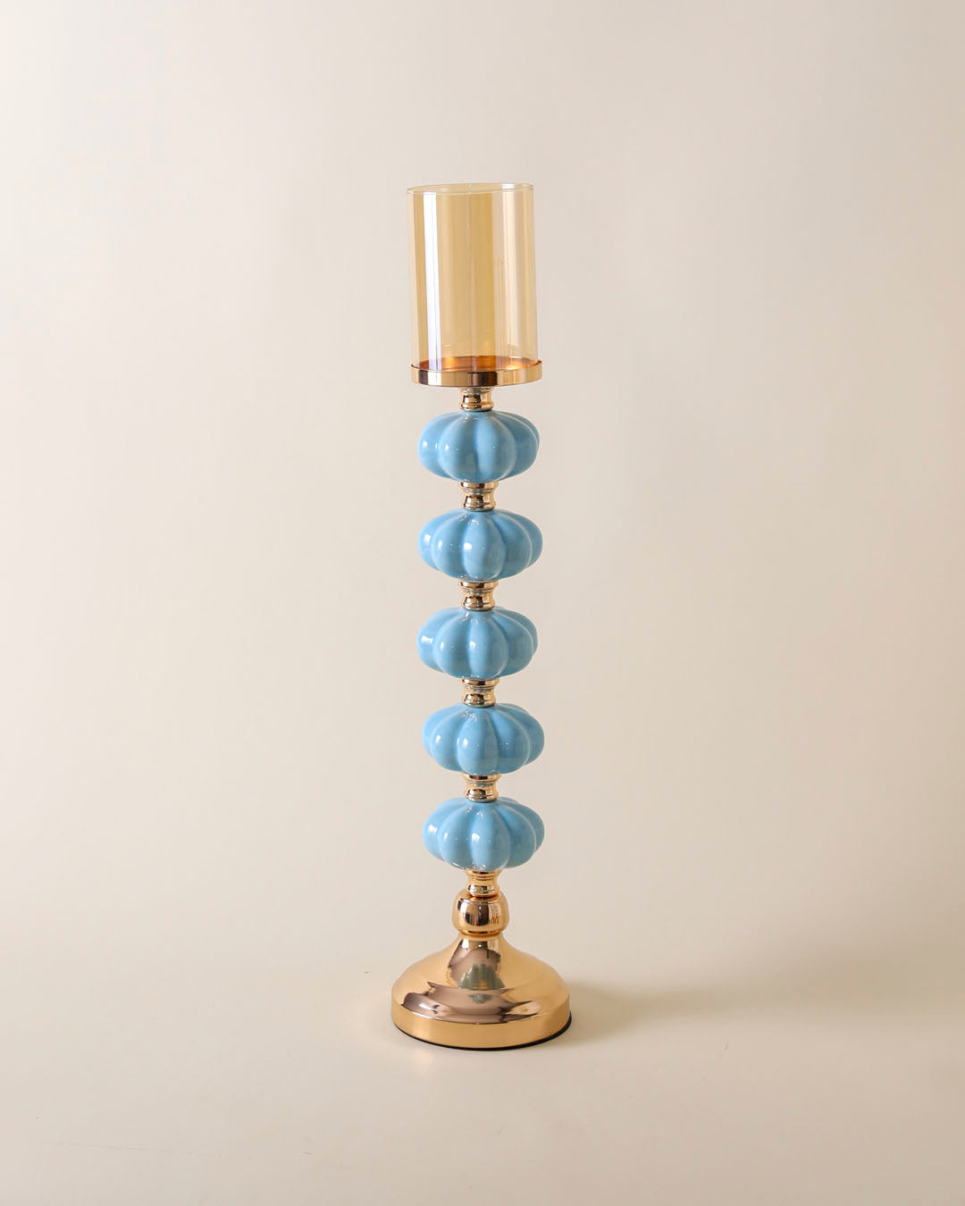 Blue Ceramic Accent Candle Holder - Big 