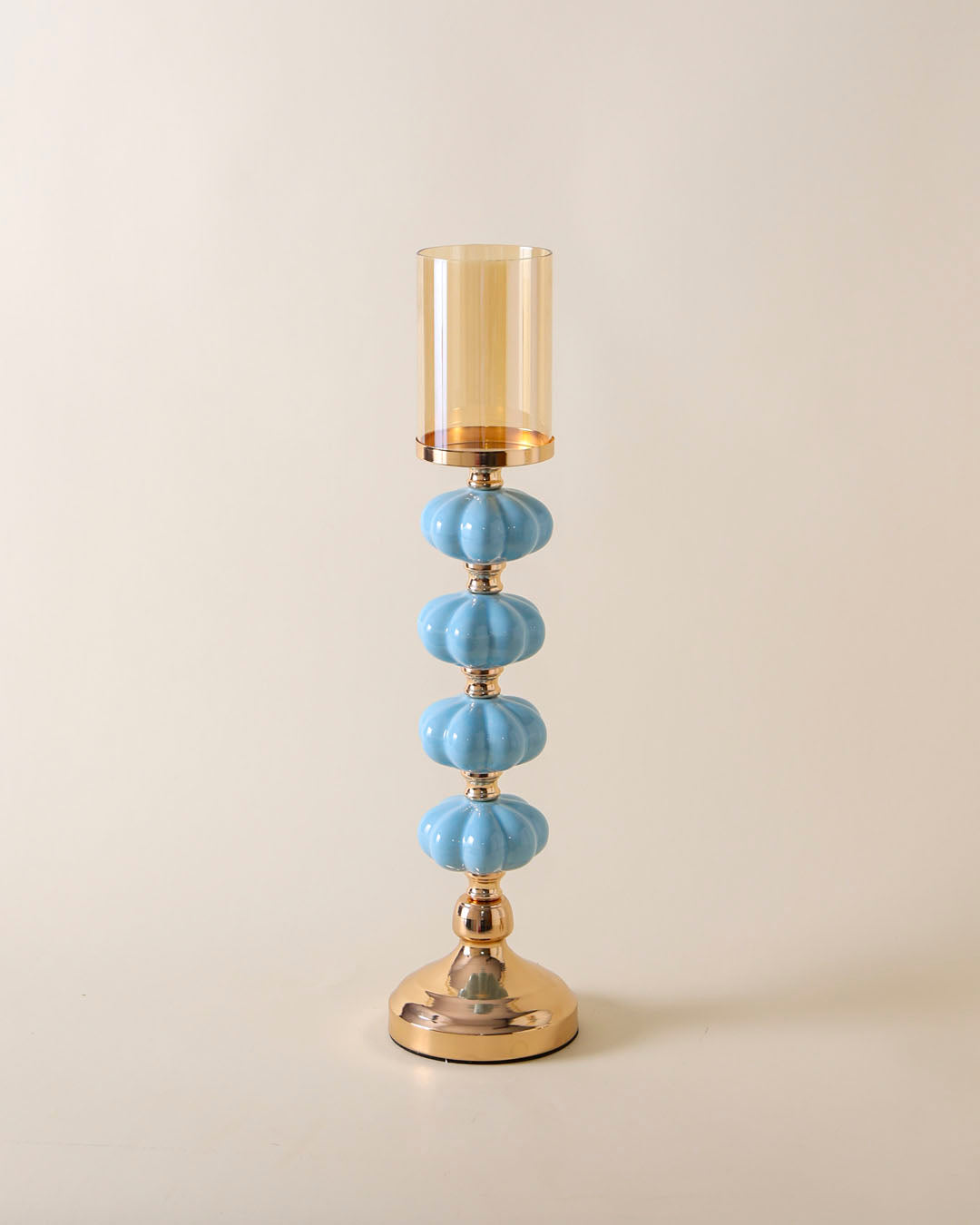 Blue Ceramic Accent Candle Holder - Medium 