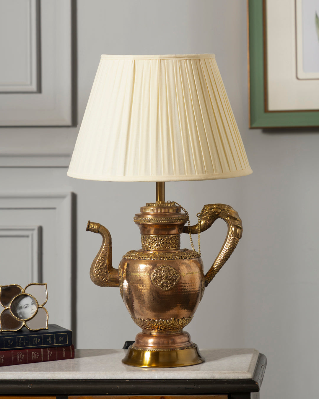 Antique Brass Ewer Table Lamp 