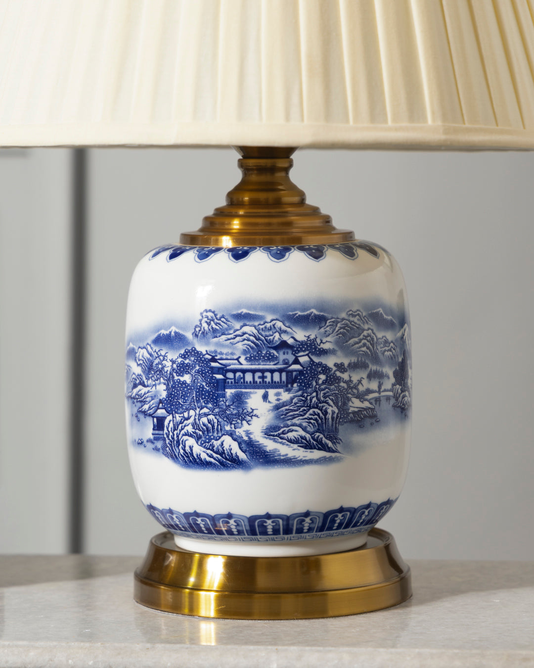 Cobalt Landscape Heritage Table Lamp 