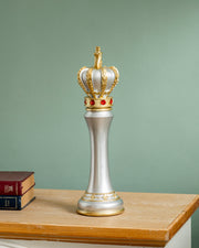 Imperial Crown Decorative Chess King - Grey