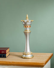 Imperial Crown Decorative Chess Queen - Grey
