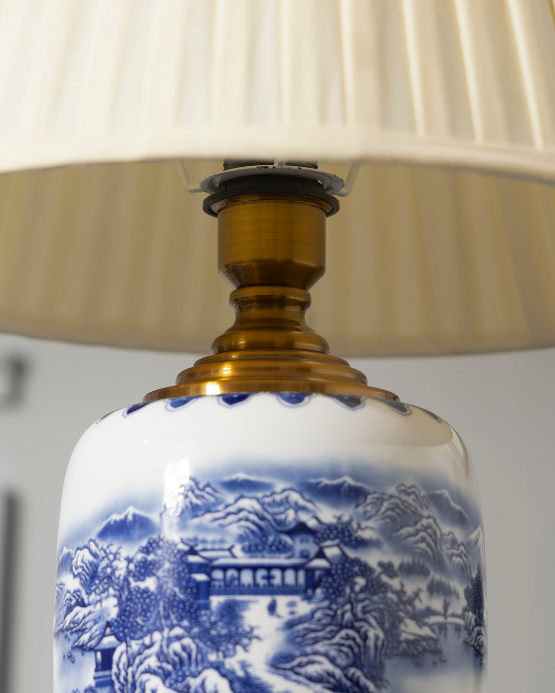 Cobalt Landscape Heritage Table Lamp 