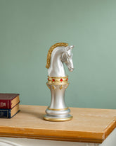 Royal Stallion Chess Kinght  Decorative Figurine - Grey 