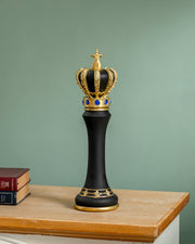 Imperial Crown Decorative Chess King - Black