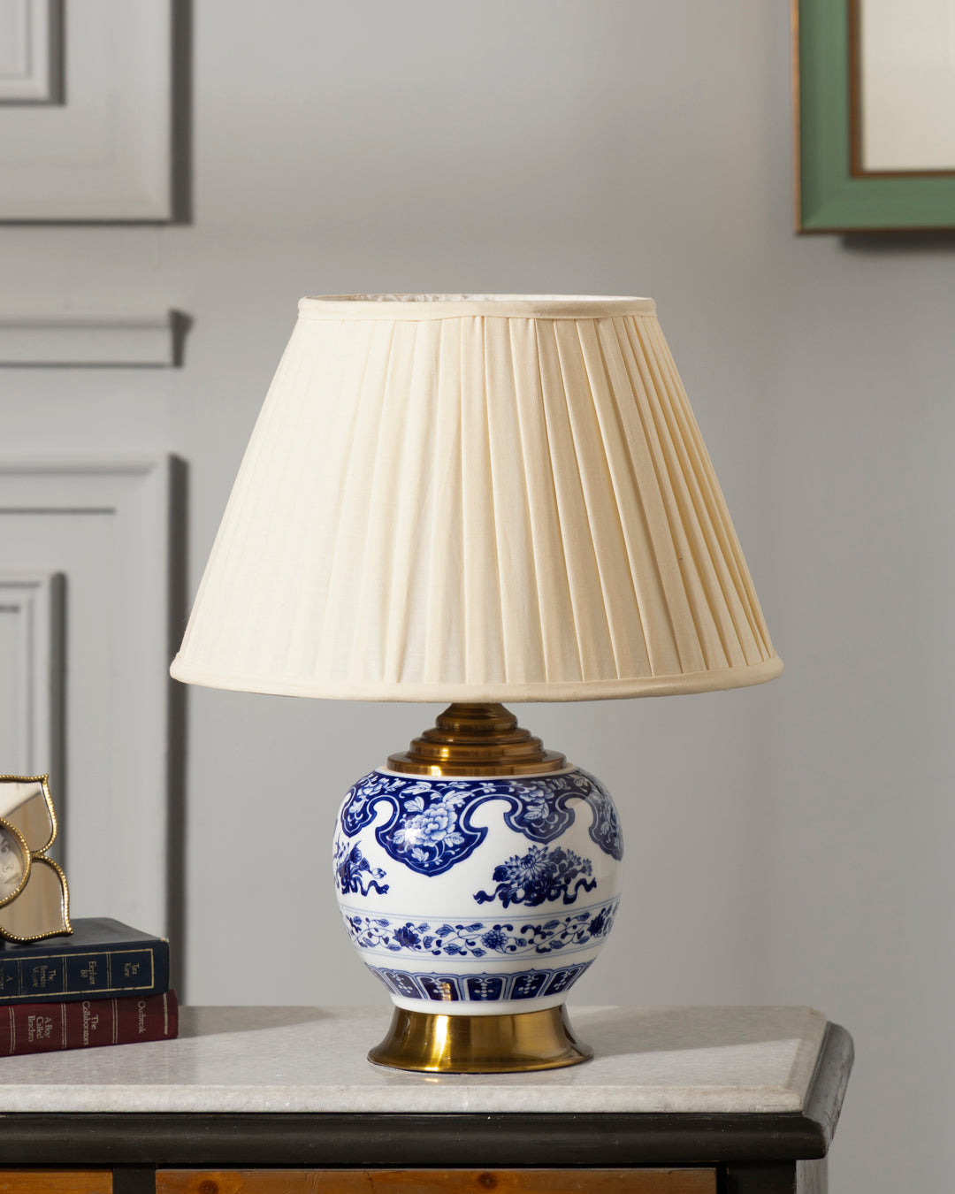 Indigo Imperial Bloom Table Lamp 