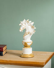 Royal Stallion Chess Kinght Decorative Figurine - White