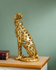 Golden Majesty Decorative Leopard Figurine - Big
