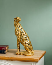 Golden Majesty Decorative Leopard Figurine - Small