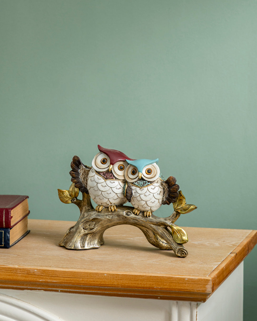 Whimsical Couple Decorative Owl Figurine 