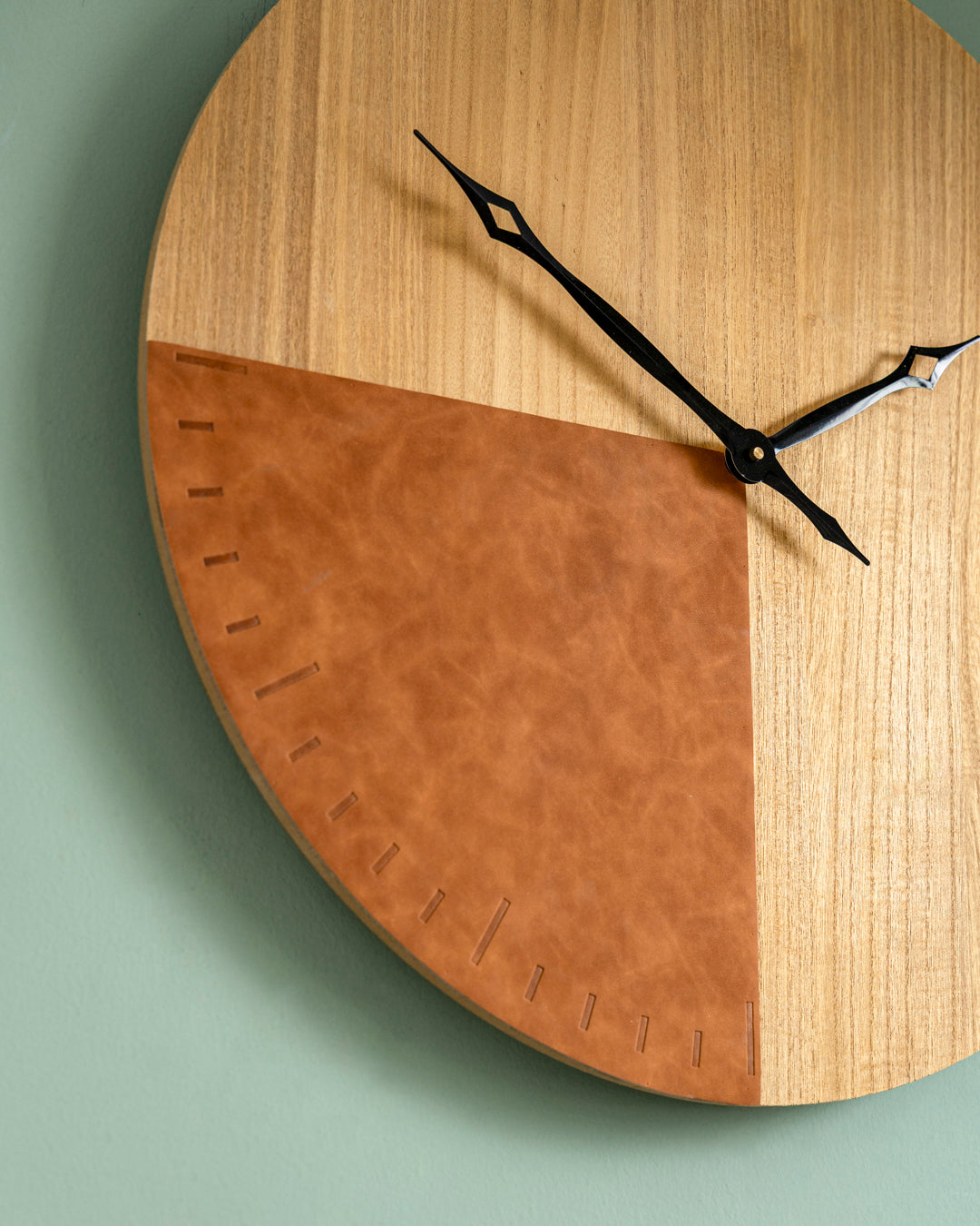 Dual Tone Wood Accent Wall Clock 