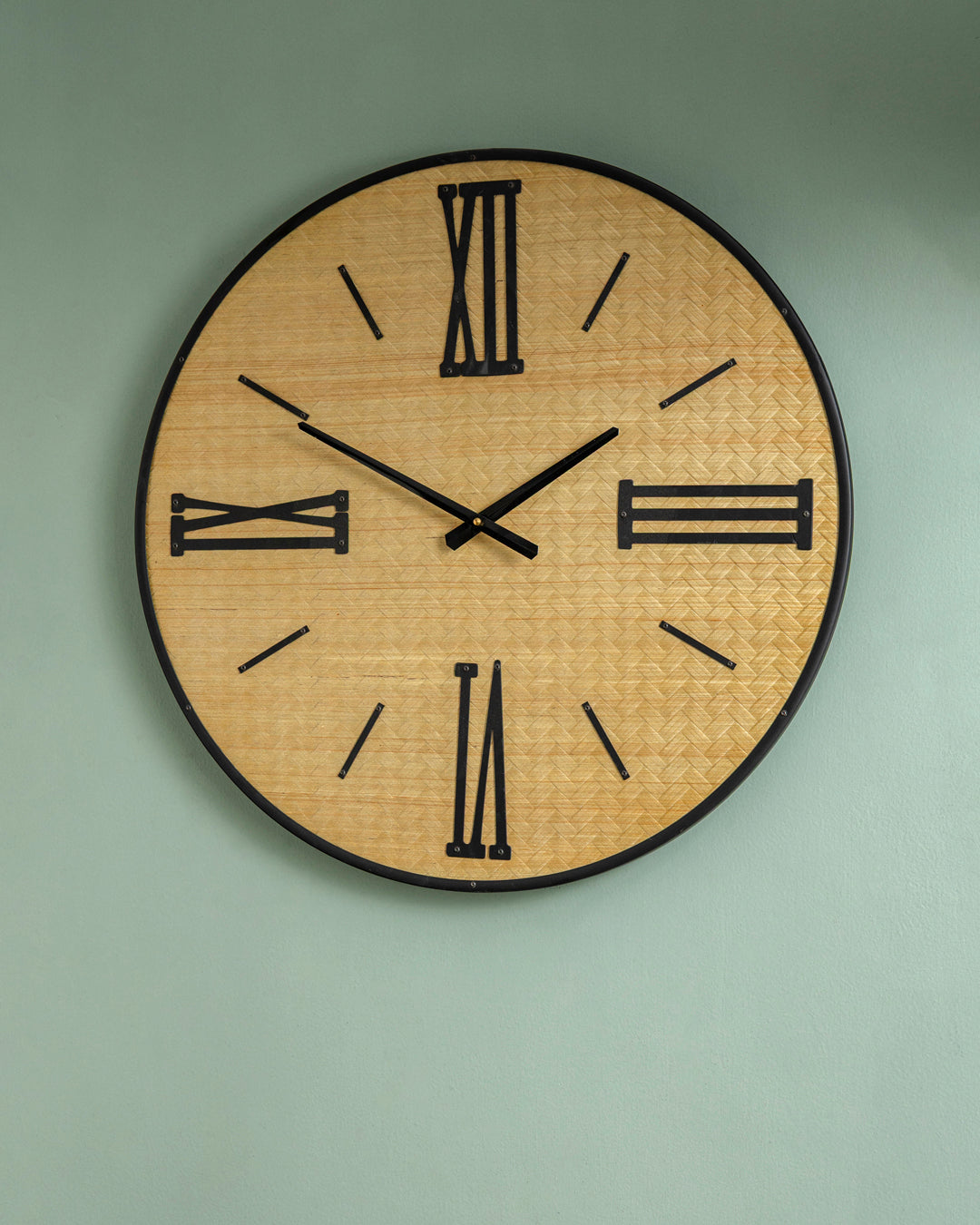 Heritage Weave Roman Wall Clock 