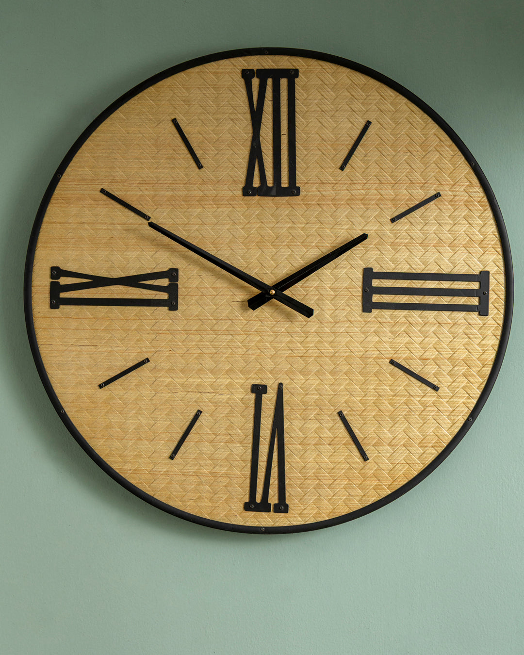 Heritage Weave Roman Wall Clock 