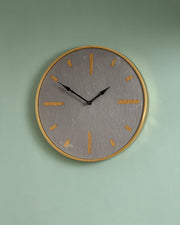 Minimal Gold Dial Wall Clock