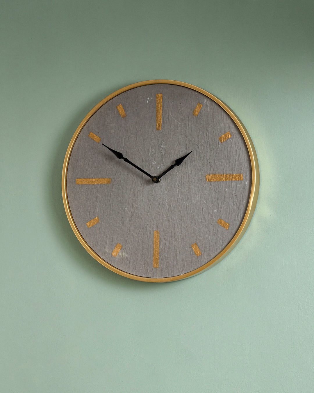 Minimal Gold Dial Wall Clock 