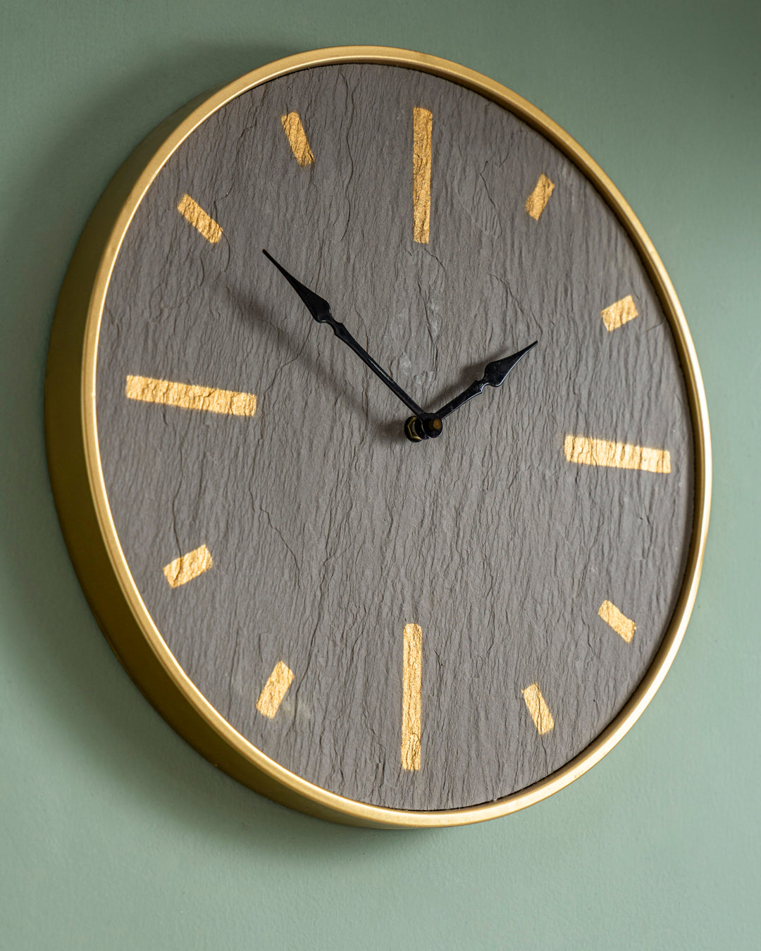 Minimal Gold Dial Wall Clock