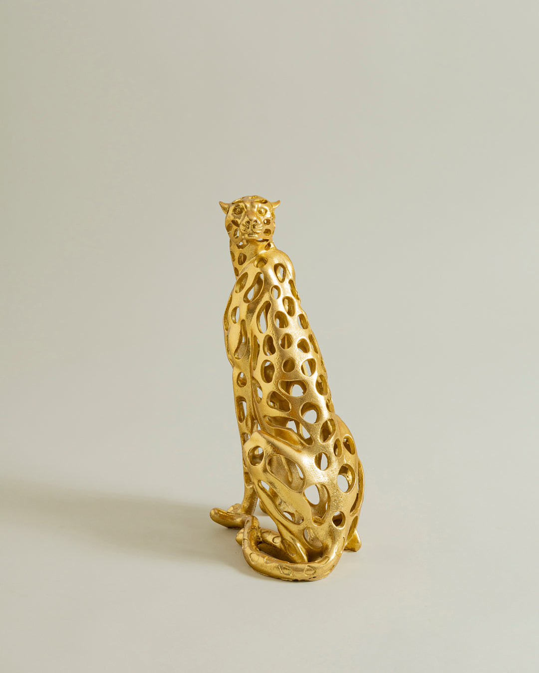 Golden Majesty Decorative Leopard Figurine - Small 