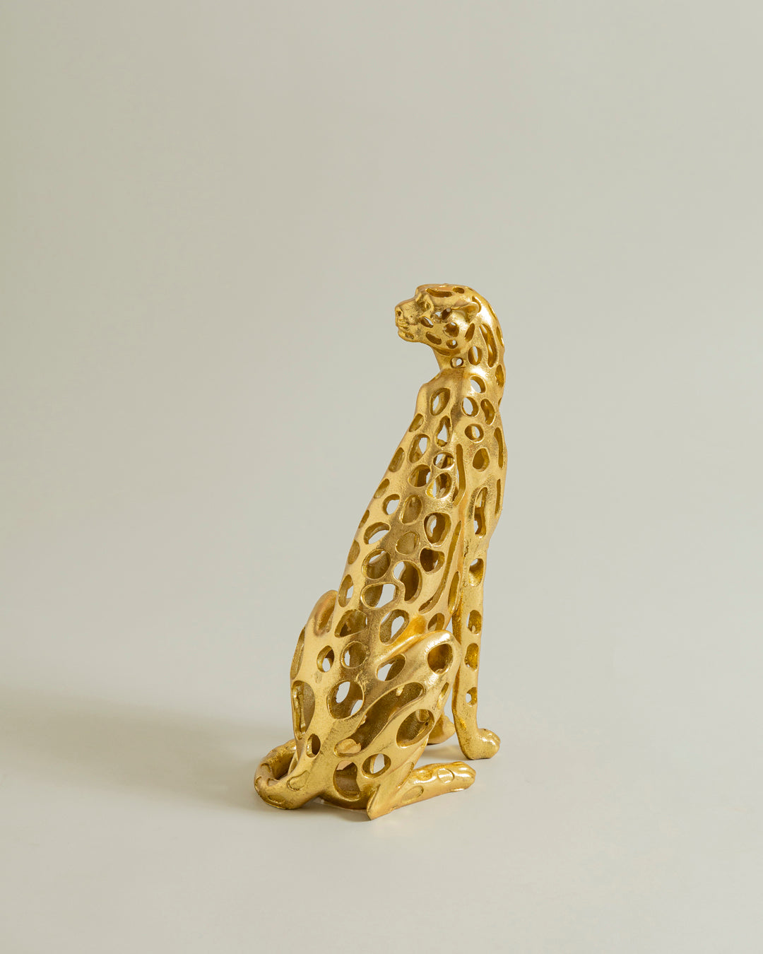 Golden Majesty Decorative Leopard Figurine - Small 
