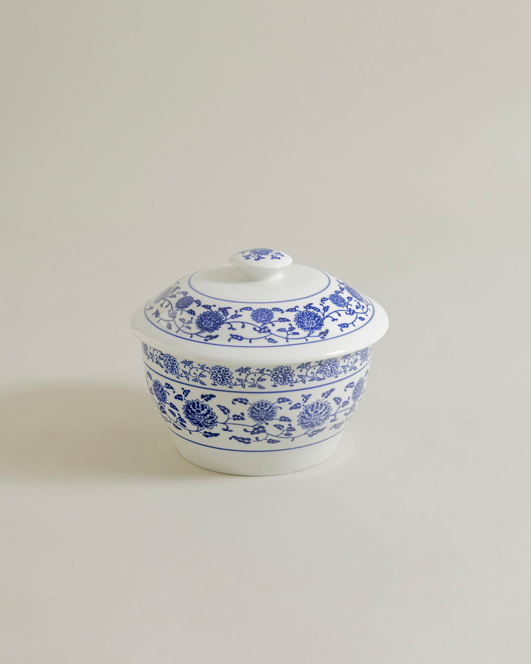 Vintage Blue & White Casserole With Lid 