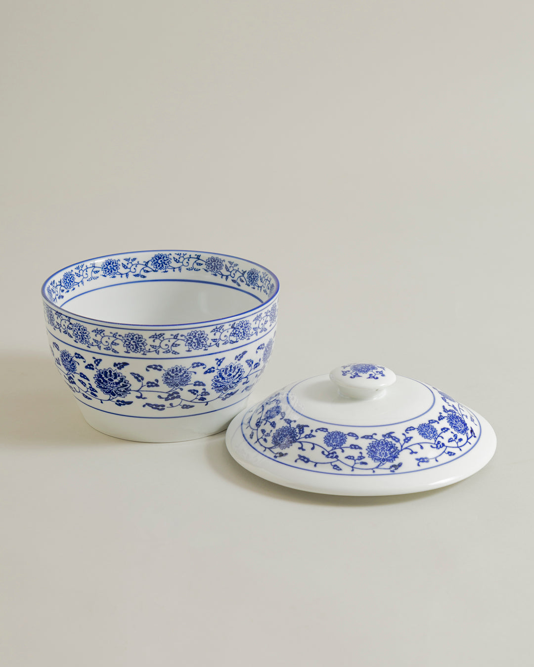 Vintage Blue & White Casserole With Lid 
