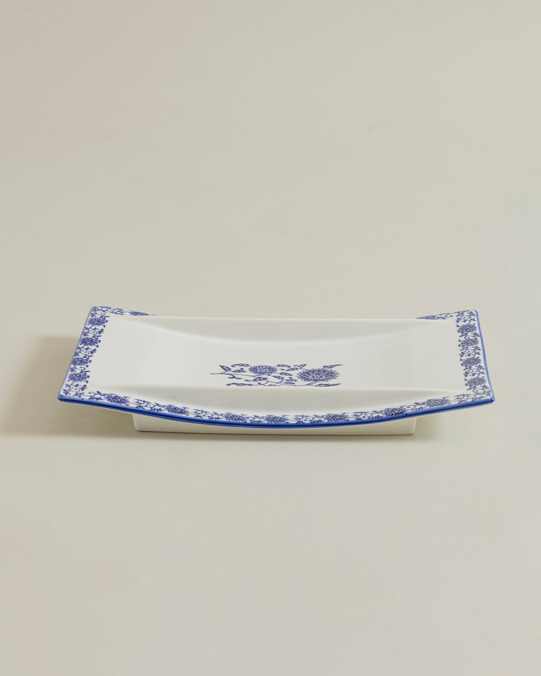 Classic Blue Floral Serving Platter 